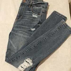 Distressed Blue Women's Jeans